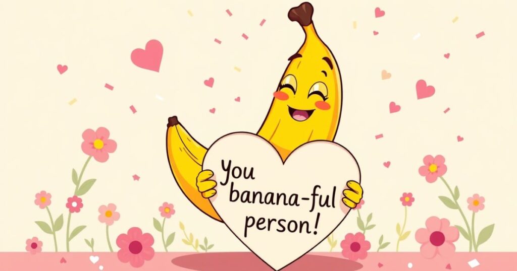 Cute Banana Puns for Valentine’s Day Cards